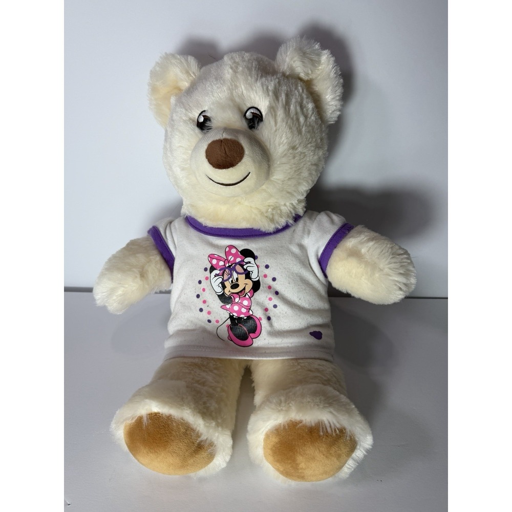 Build A Bear Teddy Bear Minnie Mouse Shirt Plush Stuffed Animal BAB